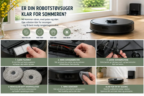 Er robotstøvsugeren klar for våren og sommeren