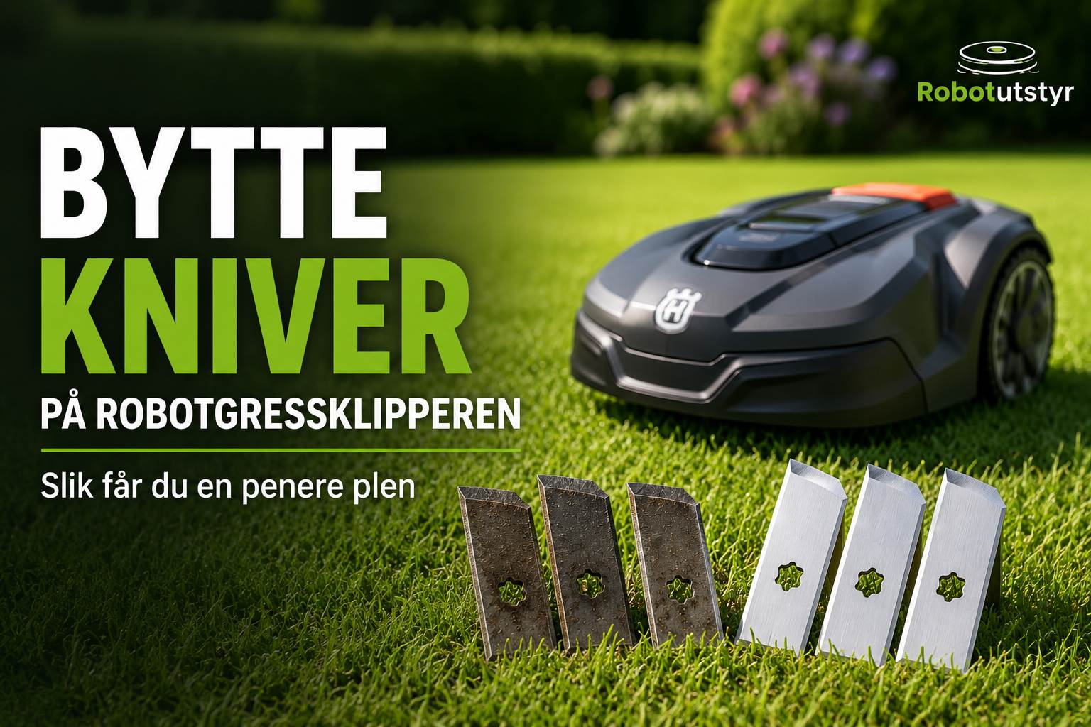 Hvor ofte bør du bytte kniver på robotgressklipperen? 