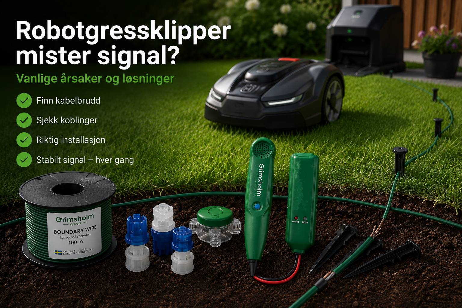 Robotgressklipper mister signal – vanlige årsaker og løsninger