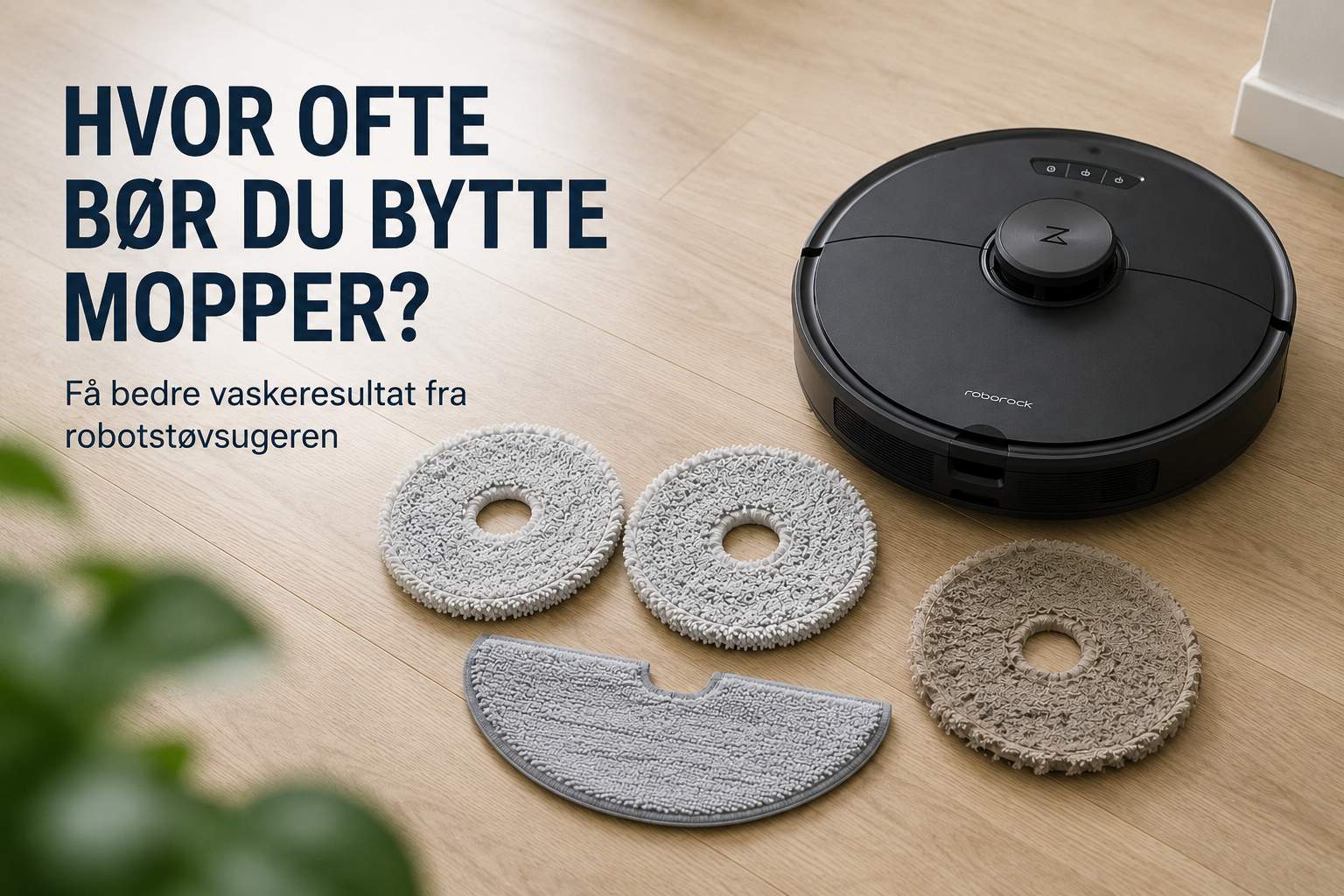 Hvor ofte bør du bytte mopper på robotstøvsugeren?